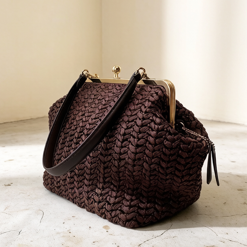 Luxury Bags Of 2026 - حقائب شاطئ من القش بإطار قفل