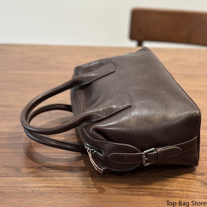 حقيبة بوسطن من الجلد الطبيعي ل - مراجعة Luxury Bags Quiet وسعره